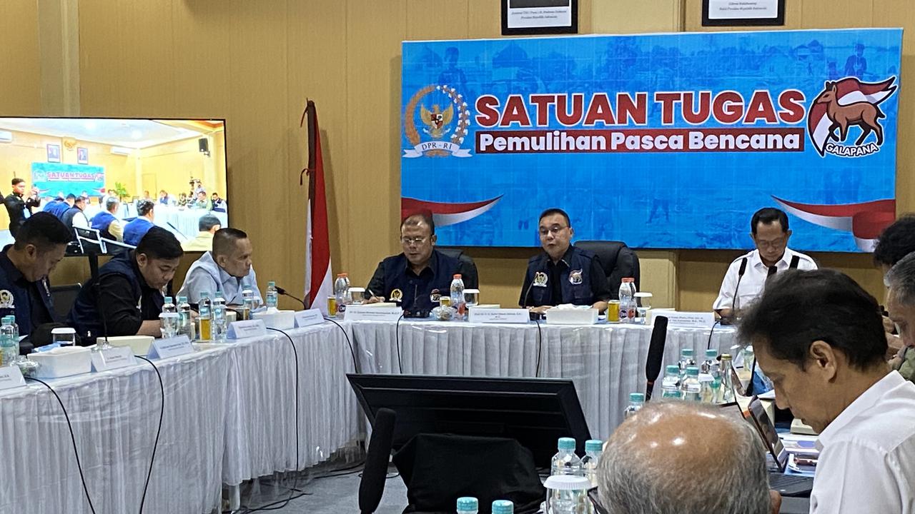 Rapat Koordinasi Satuan Tugas berlangsung di Aceh di pimpin Wakil Ketua DPR Sufmi Dasco. Foto : Ist