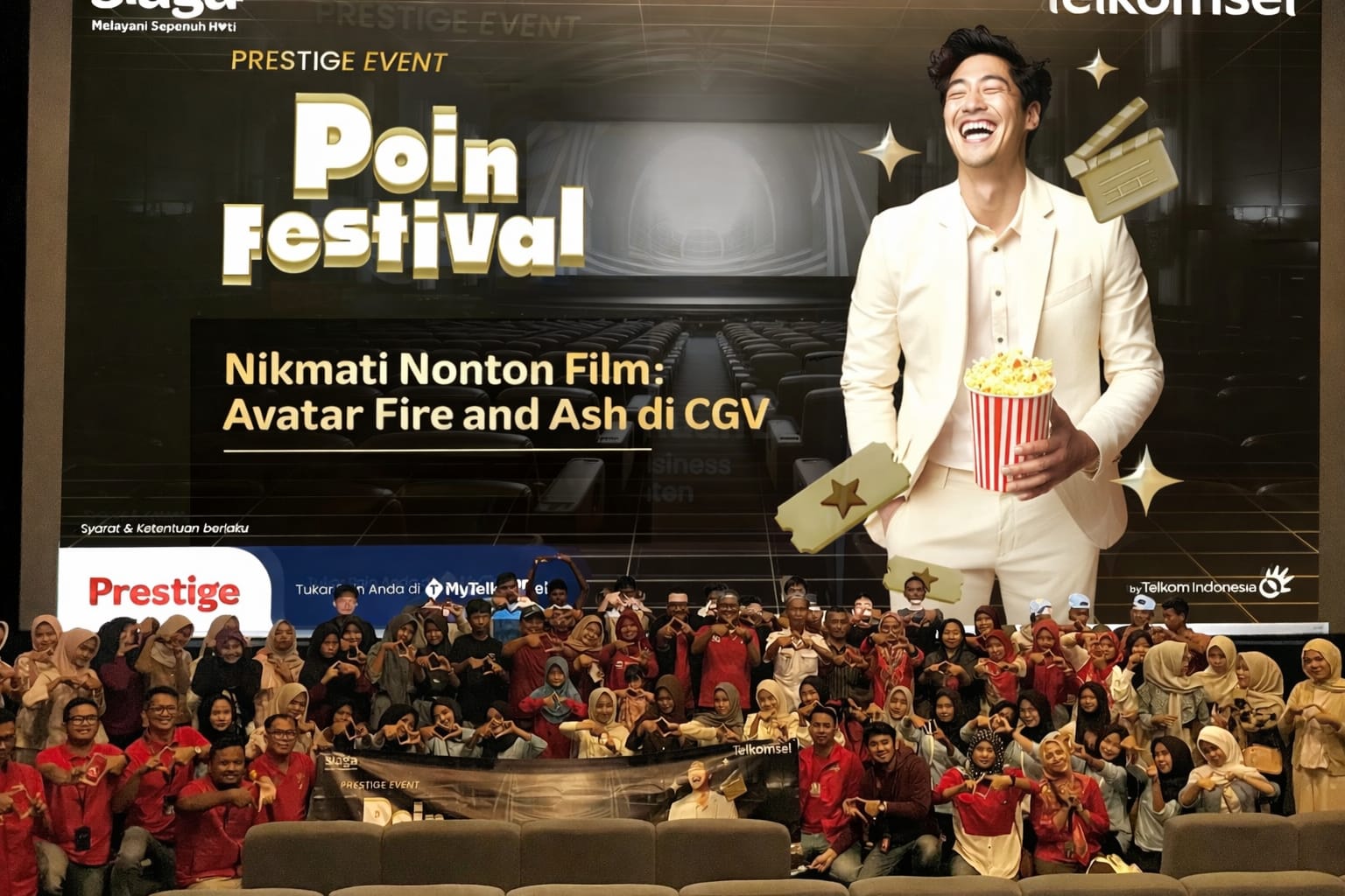 Telkomsel menggelar Nonton Bareng Telkomsel Poin Festival di CGV Maja Raya, Senin (19/1/2026).(Istimewa)