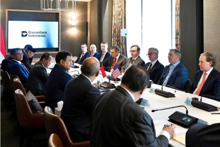 12 Pengusaha AS saat bertemu Presiden Prabowo Subianto. Foto : Ist