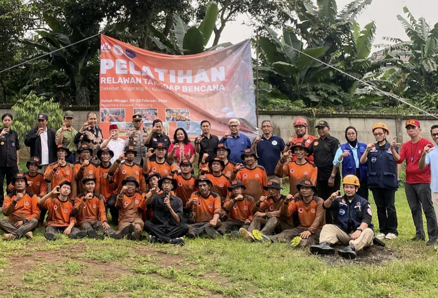 DIKLAT WARTAWAN. 21 relawan kebencanaan mengikuti pendidikan dan pelatihan (Diklat) kesiapsiagaan bencana di Megantara Edupark, Pamulang Timur, Pamulang.