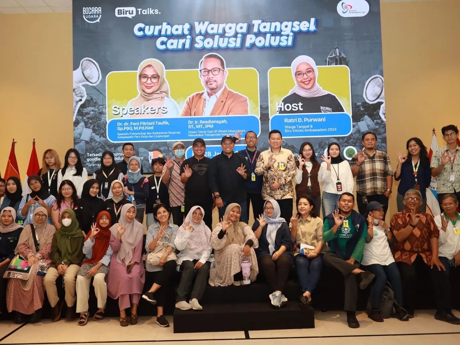 Forum warga Tangsel menyuarakan hak atas udara bersih.