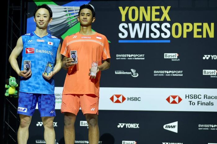 Alwi Farhan (kanan) gondol juara 2 Swiss Open 2026. Foto : Ist