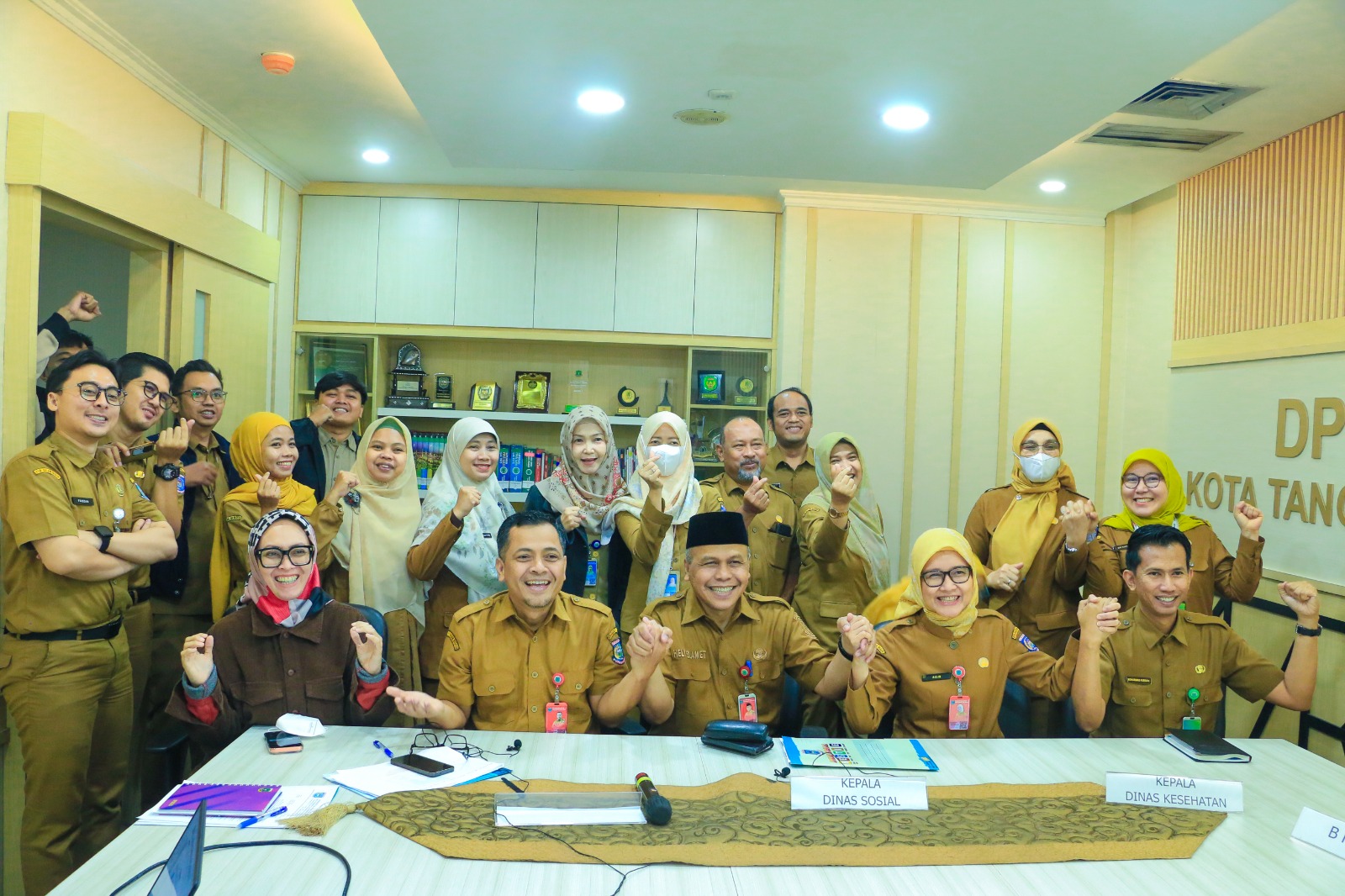 SOSIAL. Kepala Dinas Sosial Kota Tangsel, Heli Slamet saat memaparkan rancangan rencana program kerja dalam forum OPD secara daring, Selasa (3/3).