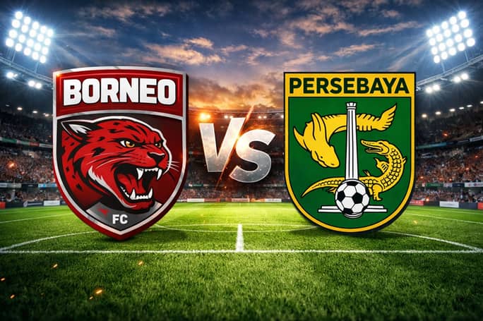 Laga Borneo FC vs Persebaya dimenangkan tuan rumah Borneo FC 5-1. Foto : Ist