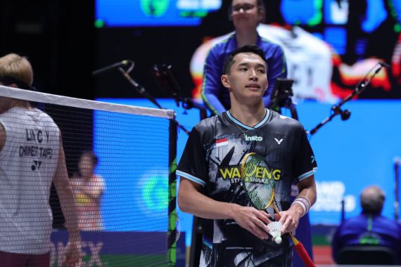 Jonatan Christie terhenti langkahnya di 16 besar All England 2026 usai kalah dari Lin Chun-Yi. Foto : Ist