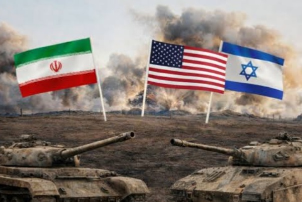 Ilustrasi bendera Iran, Amerika Serikat dan Israel. Foto : Ist