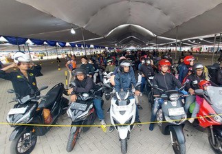 Suasana penyeberangan di Pelabuhan Ciwandan. Foto : Ist