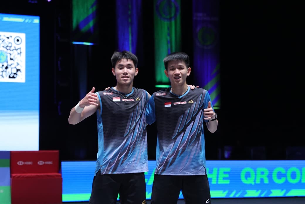 Ganda putra Indonesia Raymond Indra/Nikolaus Joaquin melangkah ke Semifinal All England 2026. Foto : Ist