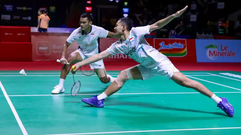 Ganda putra Indonesia Fajar/Fikri sukses melaju ke 16 All England Open 2026. Foto : Ist