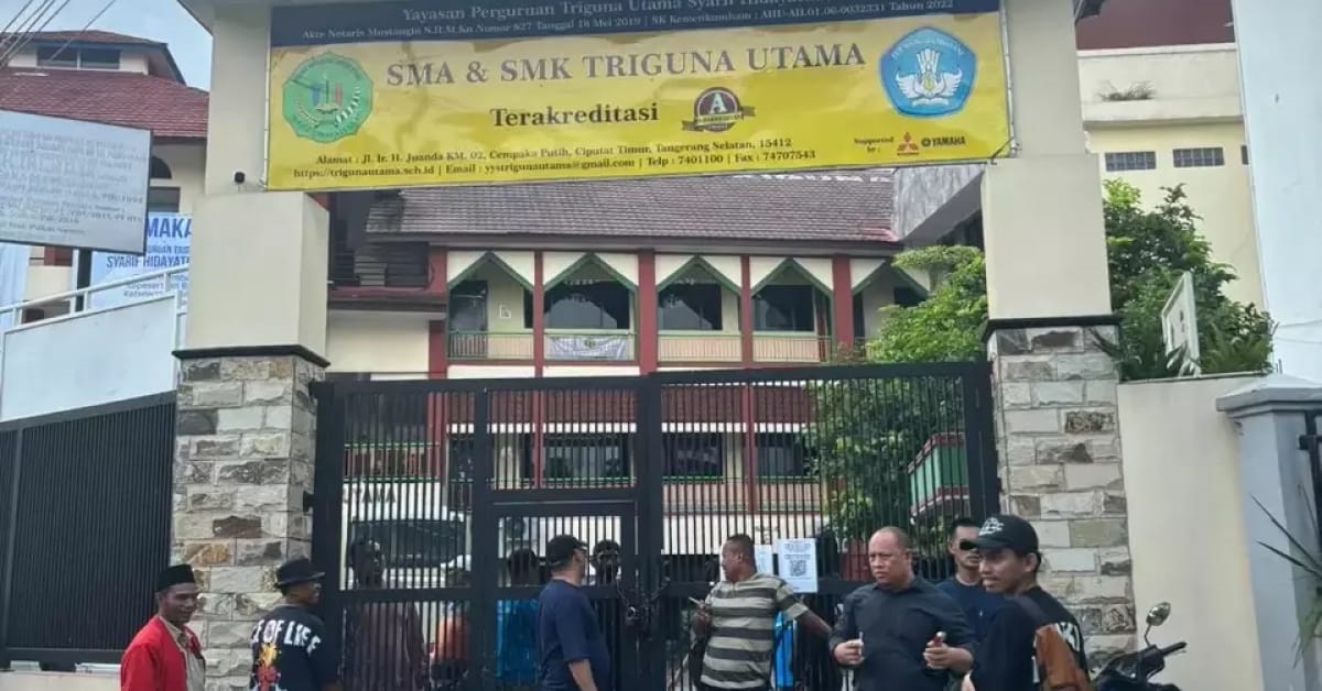ASET. UIN Jakarta mengamankan aset gedung SMA-SMK Triguna Utama.