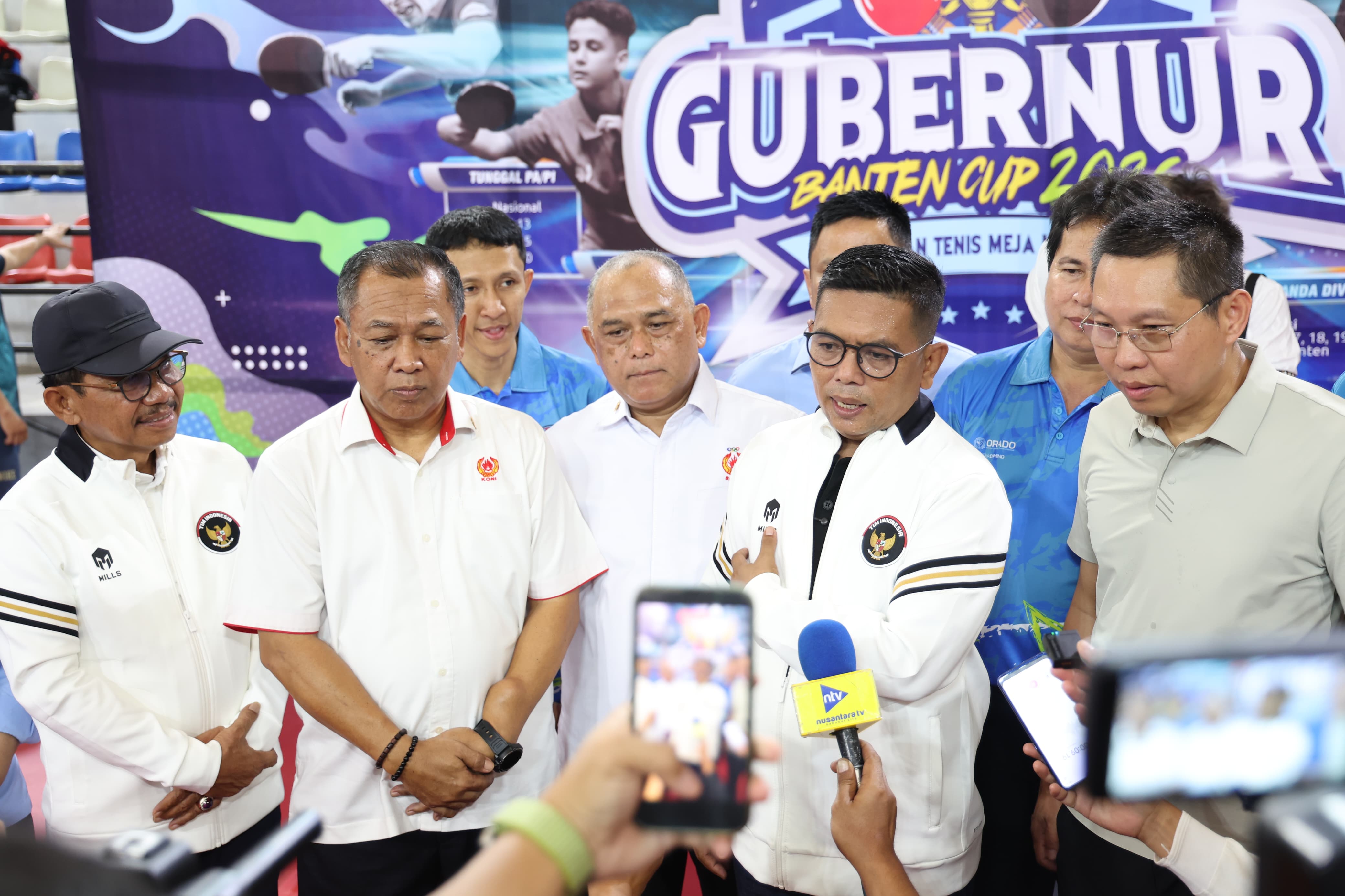 Gubernur Andra Soni membuka Kejuaraan Tenis Meja Nasional Gubernur Banten Cup 2026 di Kota Tangerang.  Foto : Ist