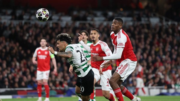 Laga Arsenal vs Sporting CP berakhir seri. Foto : Ist