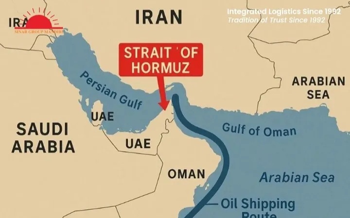 Ilustrasi Selat Hormuz. Foto : Ist