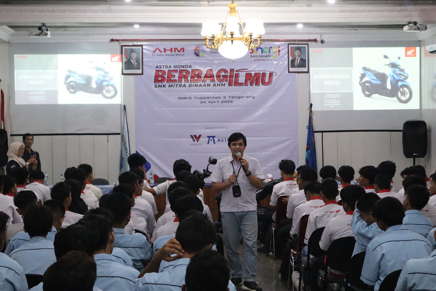 Astra Honda Berbagi Ilmu digelar di SMK Yuppentek 2 Kabupaten  Tangerang, Jumat (24/04/2026).(ist).
