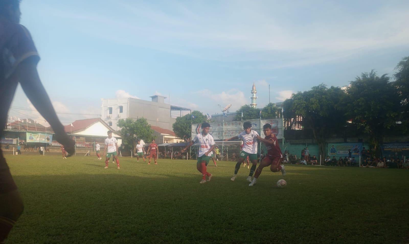 Pemain Bila FC (ujung kanan) harus telan pil pahit, Jumat (24/04/2026). (tangselpos.id).