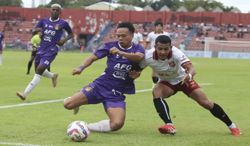 Borneo FC sukses gulingkan Persik 1-0 dikandangnya. Foto : Ist