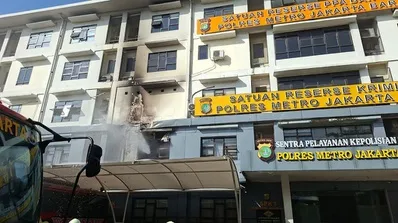 Kondisi terkini kantor Polres Metro Jakarta Barat . Foto : Ist