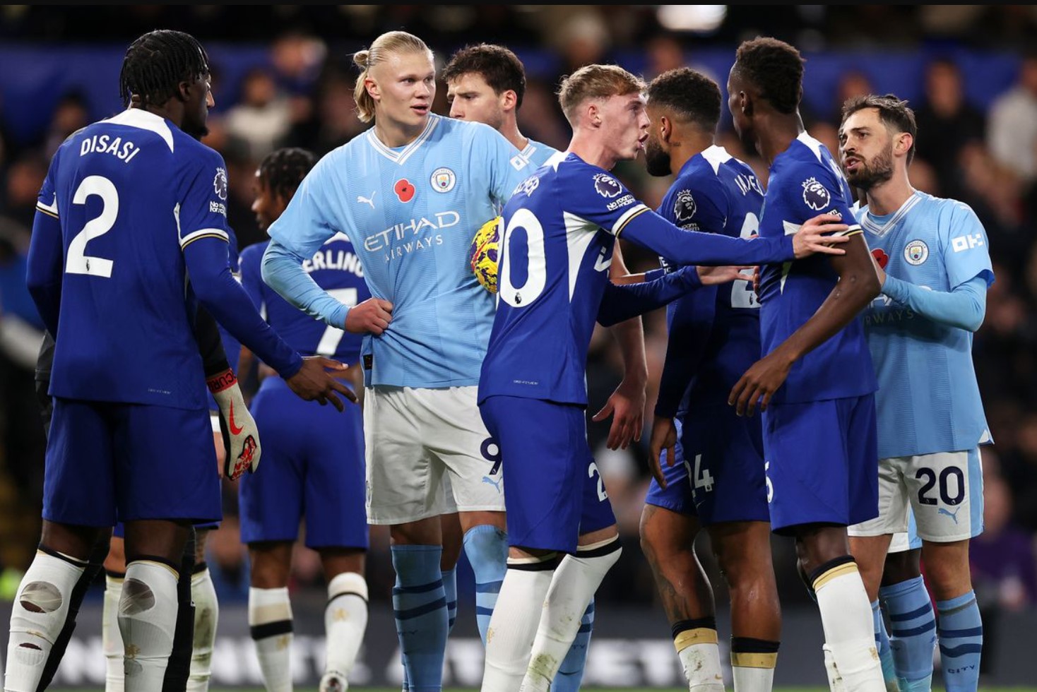 Laga Man City vs Chelsea berakhir 3-0 untuk Man City. Foto : Ist