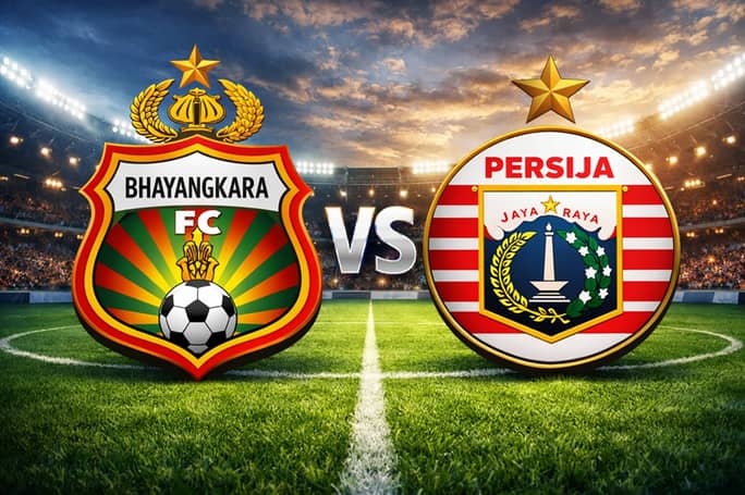 Laga Bhayangkara FC vs Persija dimenangkan Bhayangkara FC 3-2. Foto : Ist