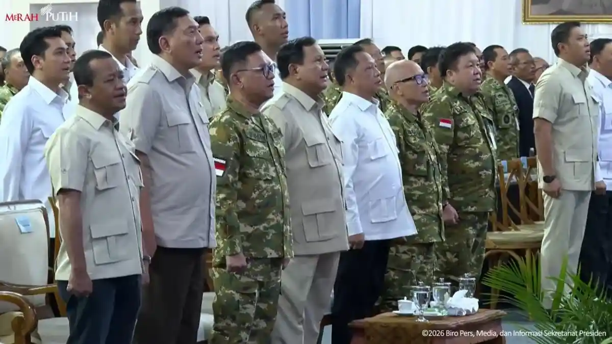 Presiden Prabowo saat menghadiri reatret bersana Ketua DPRD secIndonesia di Magelang. Foto : Ist