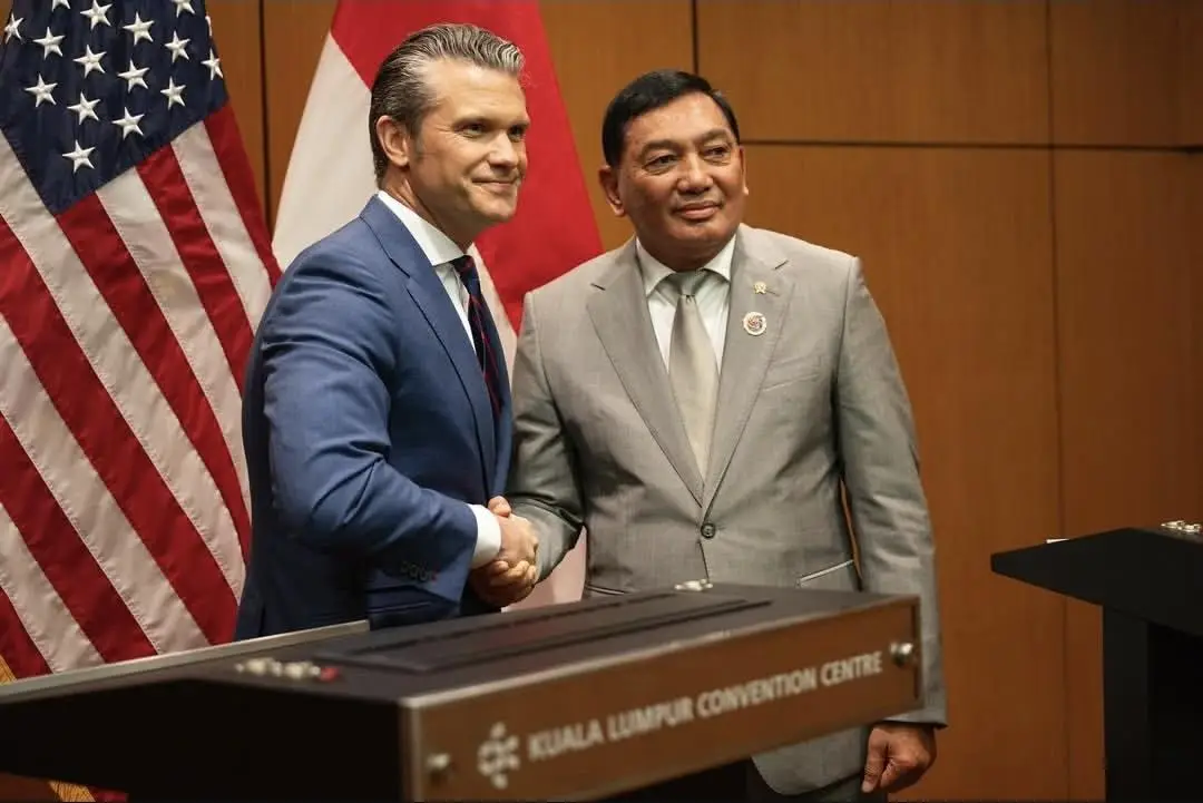 Menhan Sjafrie Sjamsoeddin saat kunjungan ke Amerika Serikat. Foto : Ist