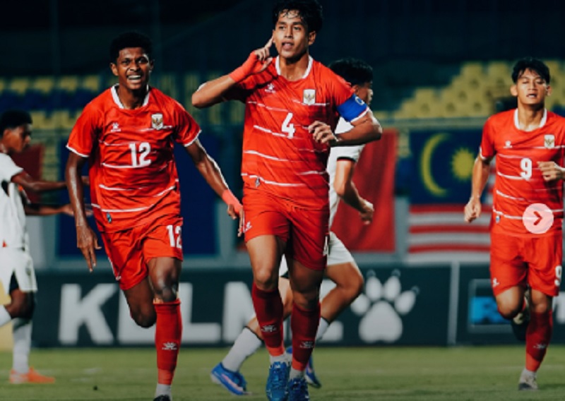 Selebrasi Timnas U-17 usai menang 4-0 dari Timor Leste. Foto : Ist