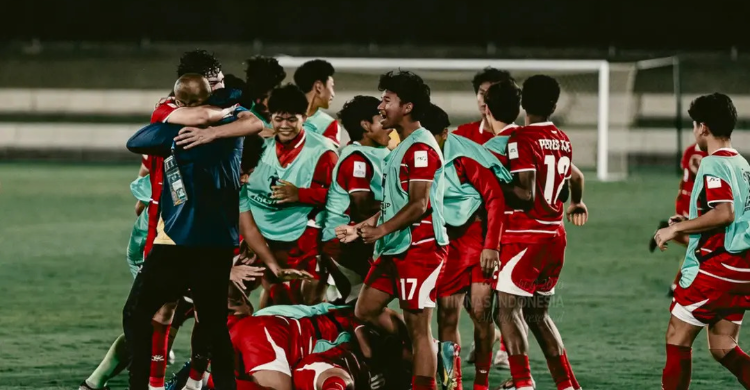 Laga Garuda Muda Infonesia U-17 menang 1-0 dari China. Foto : Ist