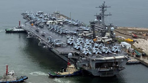 Kapal USS Gerald R Ford milik Amereka Serikat. Foto : : IST