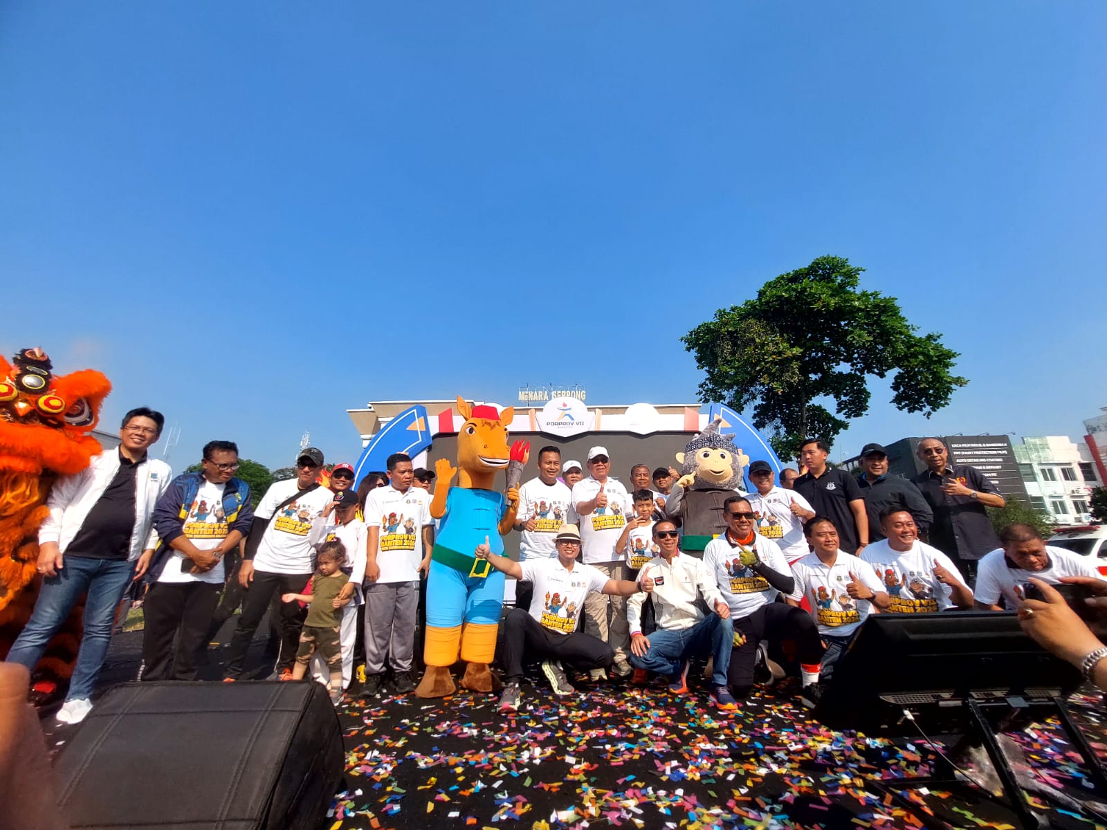 Semarak Kick-off sekaligus peluncuran resmi maskot Porprov 2026 di Kota Tangsel. Foto : Rahman