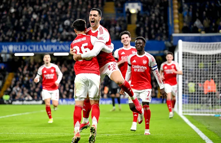 Selebrasi skuad Arsenal usai gondol gelar juara Premier League 2025/2026. Foto : Ist