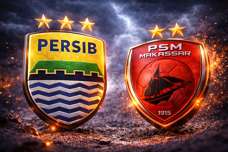 Laga tuan rumah PSM kalah 1-2 dari tatumya Persib. Foto : Ist