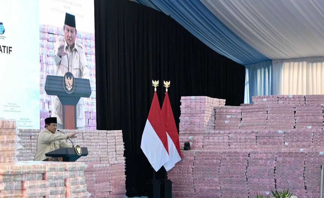 Presiden Prabowo ketika menghadiri acara Penyerahan Denda Administratif dan Lahan Kawasan Hutan di Kejaksaan Agung Republik Indonesia, Jakarta Selatan, Rabu (13/5/2026). Foto ; Ist