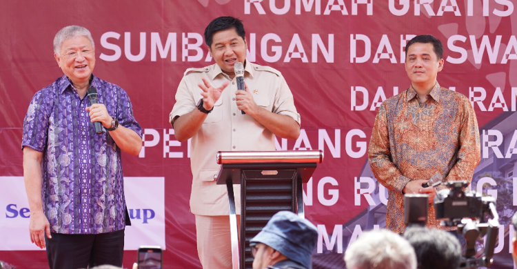Menteri Perumahan dan Kawasan Permukiman (PKP) Maruarar Sirait saat peresmian proyek perumahan di Kabupaten Tangerang. Foto : Ist