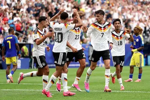 Selebrasi Timnas Jerman usai tekuk Pantai Gading 2-1. Foto : Ist