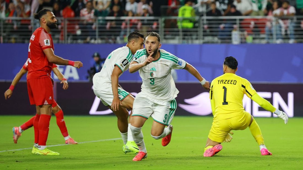 Laga Aljazair vs Yordania dimenangkan Aljazair 2-1. Foto : Ist
