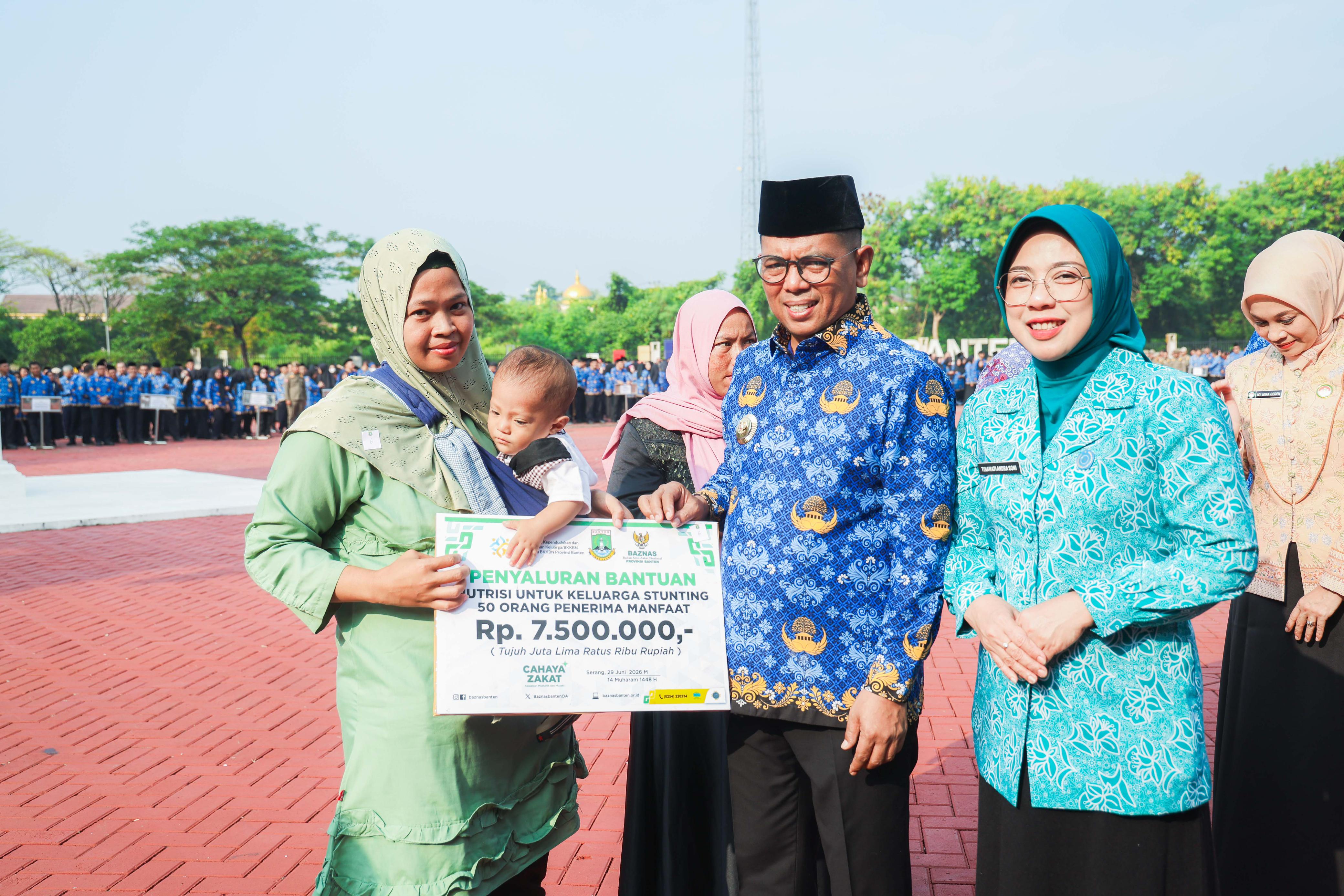 Gubernur Andra Soni pada Peringatan Hari Keluarga Nasional (Harganas) ke-33 Tingkat Provinsi Banten. Foto : Humas Pemprov