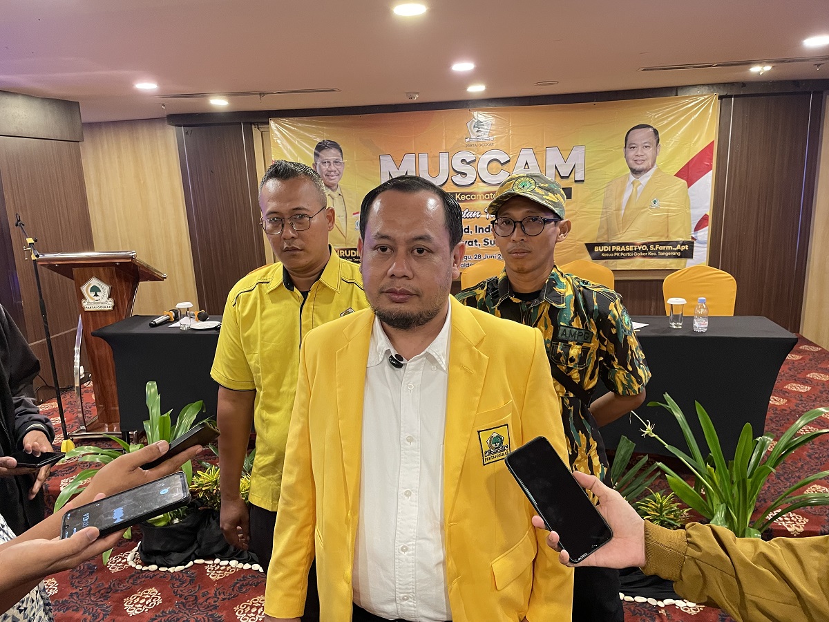PIMPIN PK GOLKAR TANGERANG: Budi Prasetyo terpilih secara aklamasi sebagai Ketua PK Golkar Kecamatan Tangerang dalam Muscam. ISTIMEWA