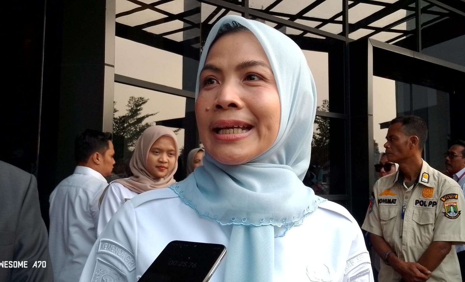 Bupati Serang, Ratu Rachmatuzakiyah saat diawanwancara usai menghadiri Rapat Kerja Nasional (Rakernas) Apdesi di Hotel Aston, Kota Serang, Rabu (10/6/2026).(Istimewa)