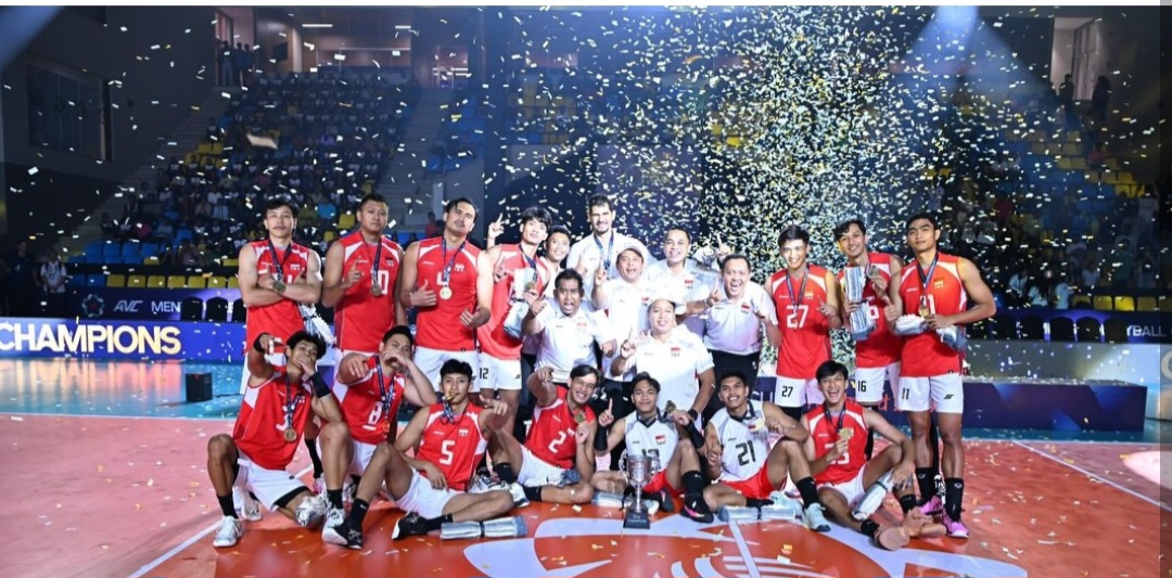 Timnas bola voly Putra sukses merebut Juara Piala Asia AVC Putra 2026. Foto : Ist