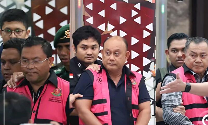 Tiga pimpinan BGN ditahan Kejaksaan Agung, Sony S Wakil Kepala BGN (kiri) Dadan H (Ketua BGN) dan Lodewyk P (kanan) Wakil Kepala BGN. Foto : Ist