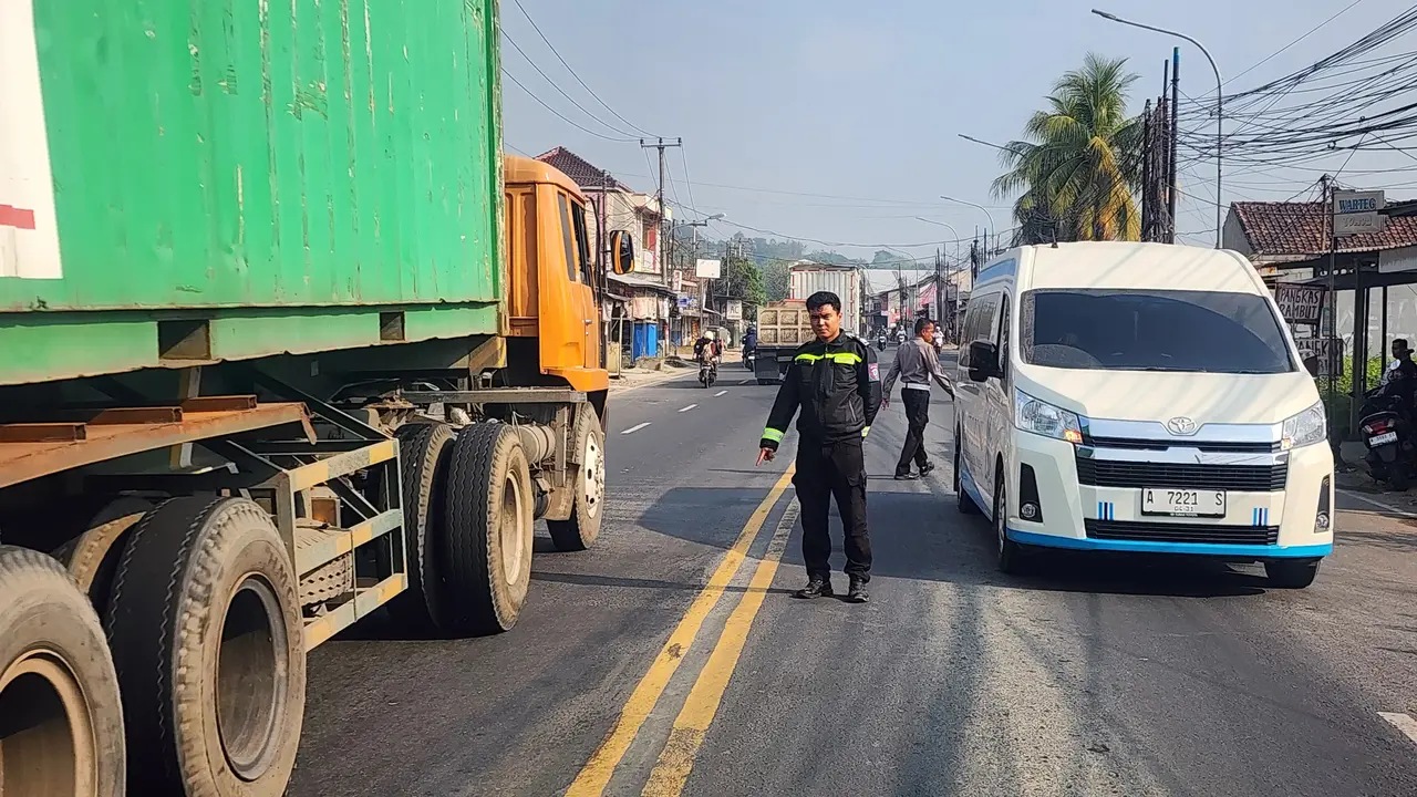 Lokasi kejadian tabrak lari. Foto : Dok.Polres Kota Serang
