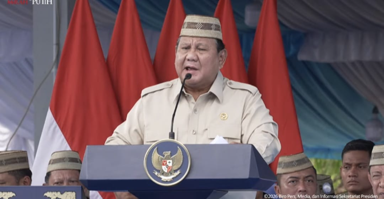 Presiden Prabowo pada acara Puncak Pekan Nasional Petani Nelayan XVII 2026 di Gorontalo, Rabu (24/6/2026). Foto : Ist