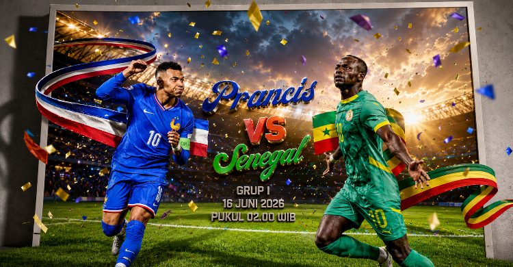 Ilustrasi laga Prancis vs Senegal. Foto : Ist