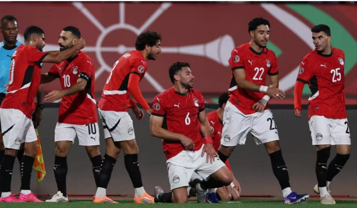 Mo Salah (no 10) dan skuad Mesir. Foto : Ist