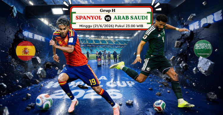 Laga Spanyol vs Arab Saudi akan digelar Minggu (21/6/226) pukul 23.00. Foto : Ist