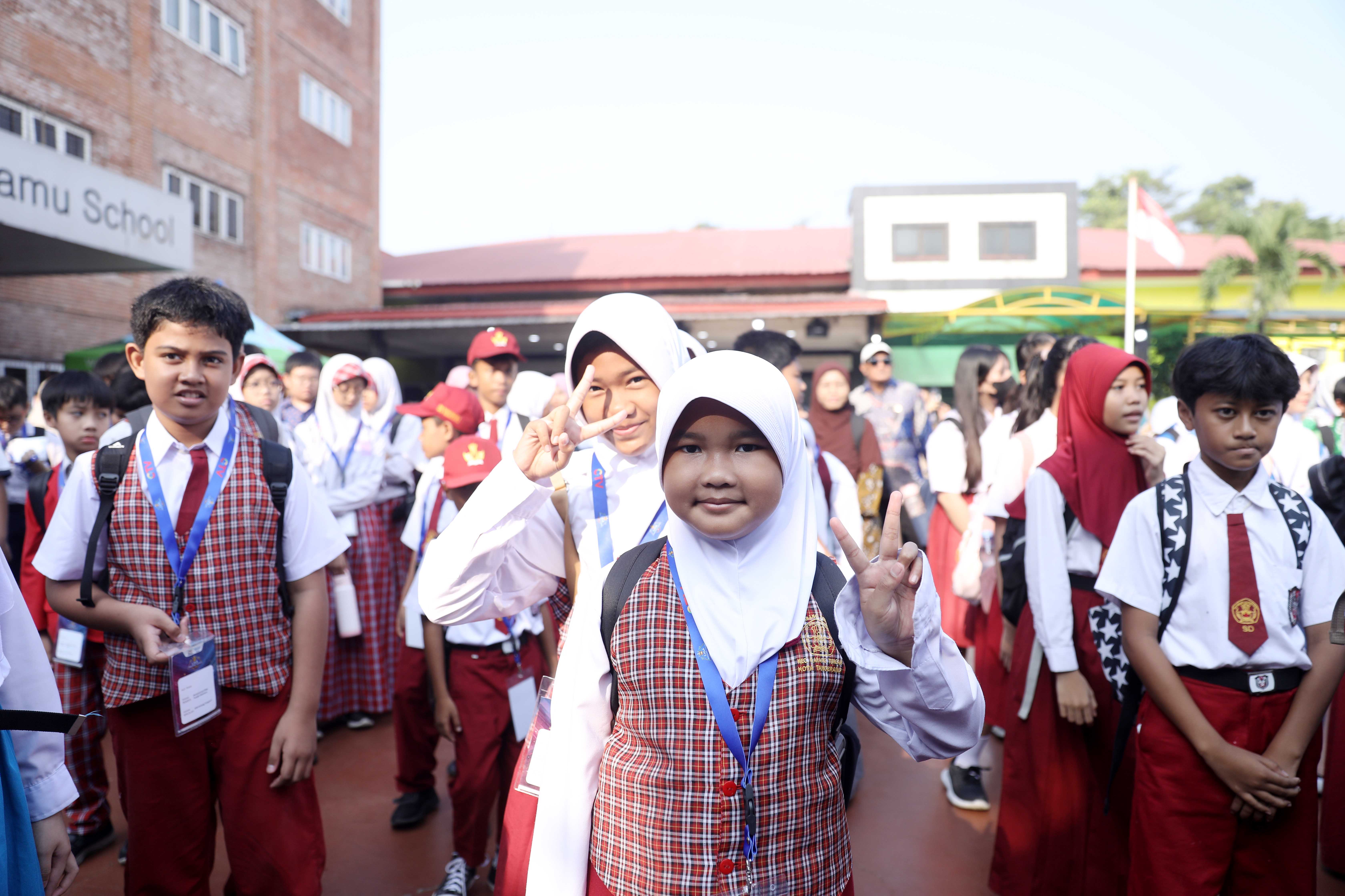 Ratusan pelajar di Kota Tangerang mengikuti kegiatan audisi Cerdas Cermat Liga Bintang Juara di Kumnamu School, Kecamatan Cibodas, Kamis (11/06). ISTIMEWA