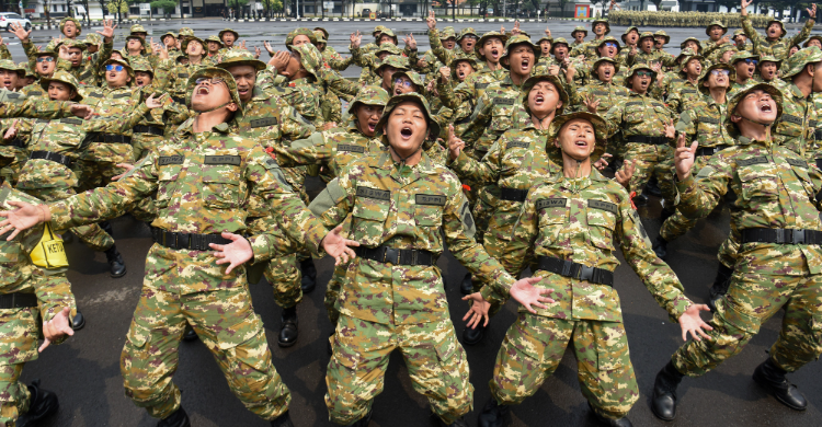 Peserta Latihan Dasar Kemiliteran calon manajer Koperasi Desa/Kelurahan Merah Putih (KDKMP) dan Koperasi Nelayan Merah Putih (KNMP). Foto : Ist