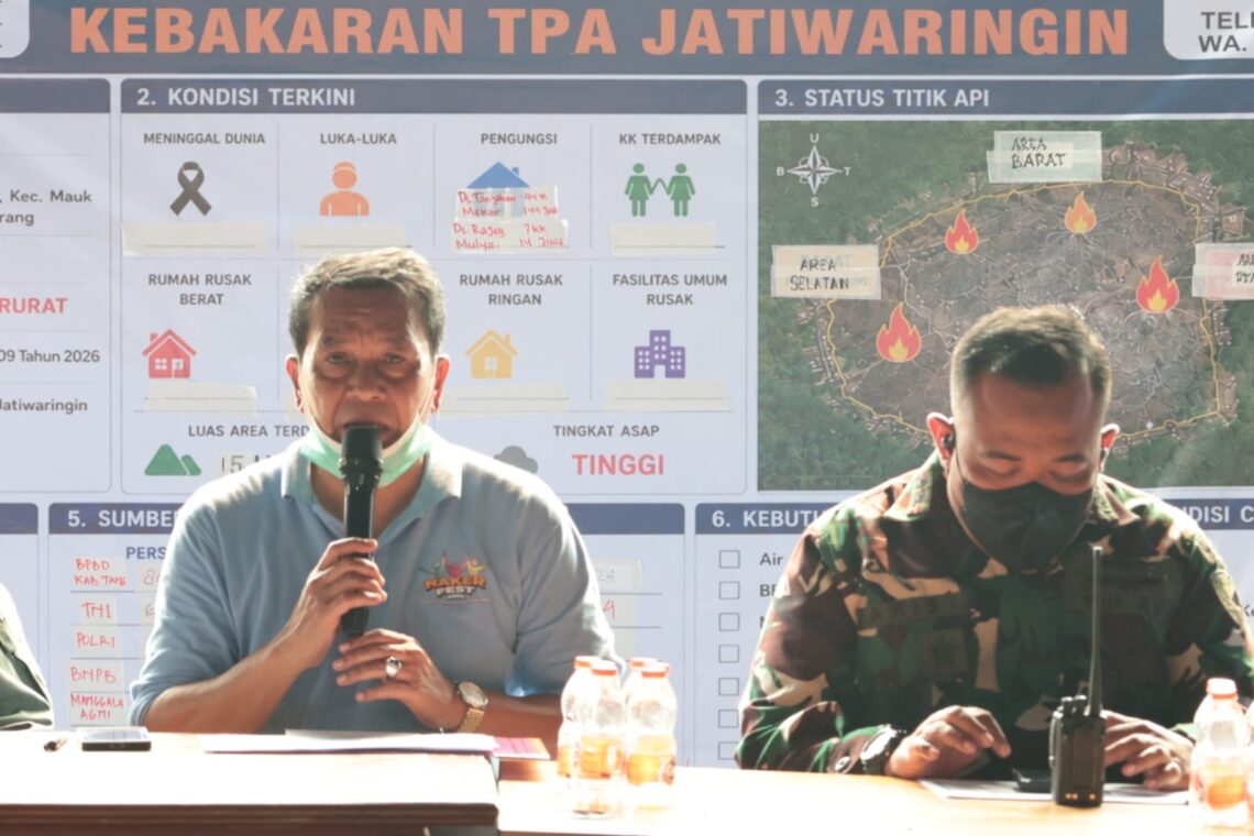 Bupati Tangerang Moch. Maesyal Rasyid saat konfetensi pers. Foto : Ist