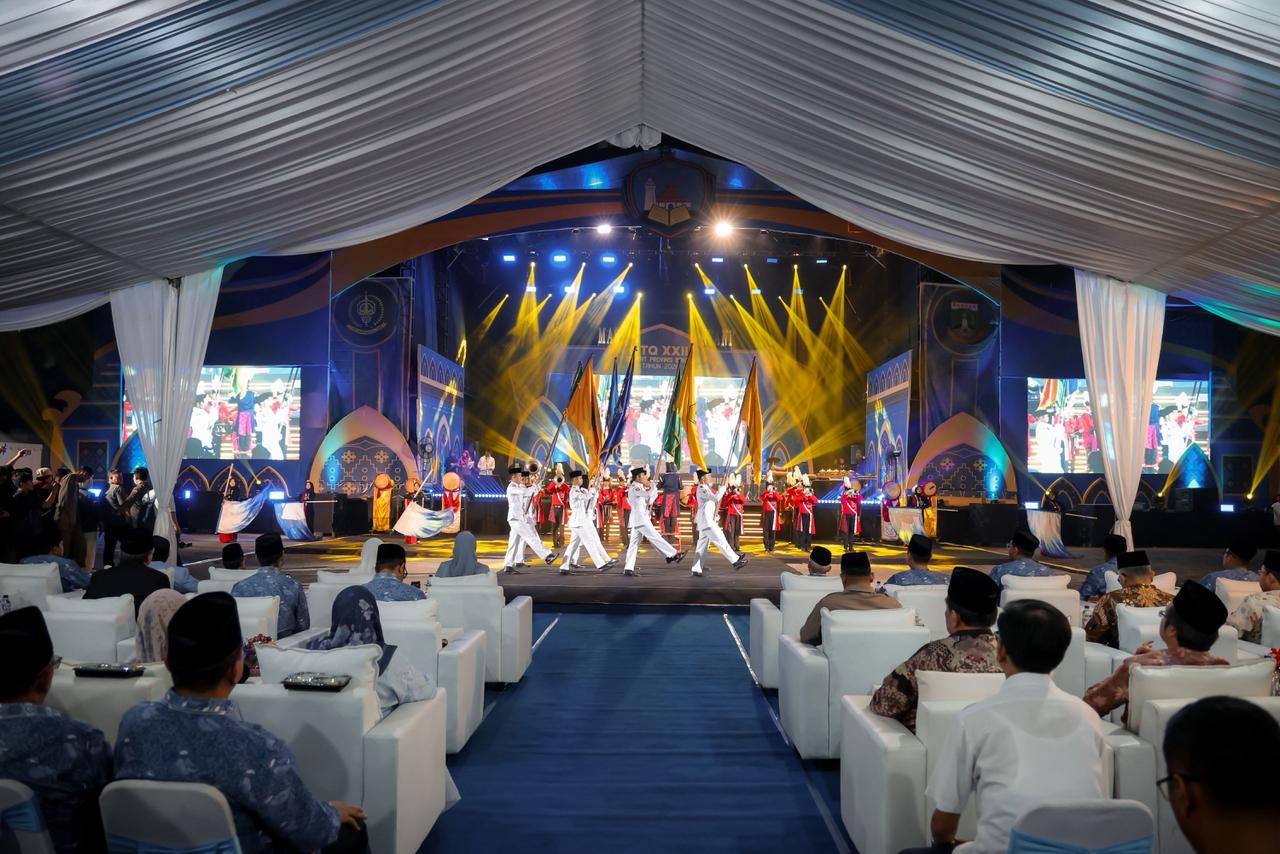 MTQ XXIII Tingkat Provinsi Banten 2026 resmi dibuka di Lapangan Masjid Raya Al Bantani, KP3B, Kota Serang, Senin (6/7/2026) malam. Foto : Humas Pemprov