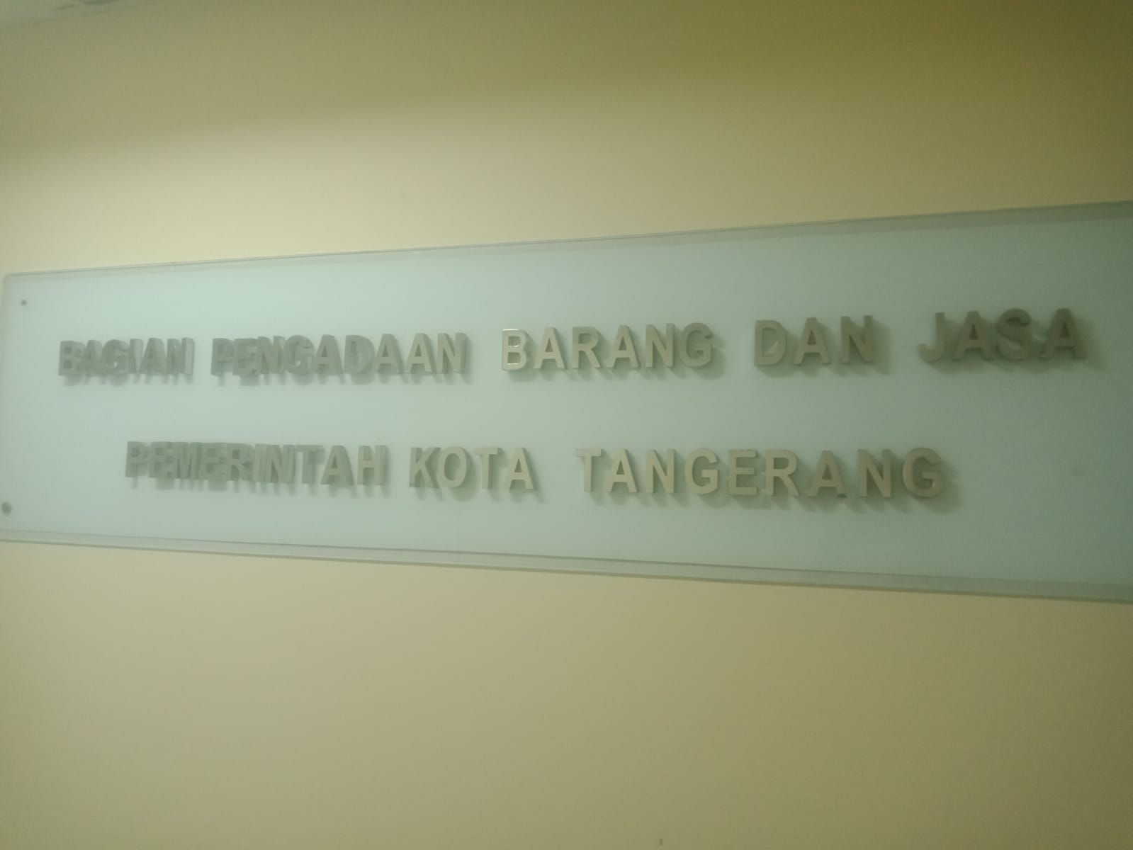 Kantor Pengadaan Barang dan Jasa Kota Tangerang.(Foto: Istimewa).